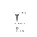 Винт самосверлящий, D (стержня/шляпки)=2.0/3.0 мм, L=7 мм, S=1.2 мм (шлиц-квадрат) 01.11 - фото 387738