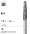 Боры стоматологические алмазные FG 856/019, черн., 6шт. ISO код 314198544019, арт: FG235/6 CB FG235/6CB - фото 387763