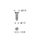 Винт самонарезающий, D (стержня/шляпки)=1.2/2.1 мм, L=14 мм, S=0.8 мм (шлиц-квадрат) 401.07 - фото 387848