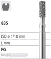 Боры стоматологические алмазные FG 835/015, черный, 6шт. ISO код 314109544015, арт: FG204/6 CB FG204/6CB - фото 387969