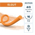 Кетгут ELGUT —  рассасывающаяся нить, 1/2, обратно-режущая игла 16 мм, толщина 4/0 (2), 75 см, 12 шт 40U7HQ16 - фото 389001