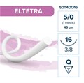 Elemaar ELTETRA 5/0 - шовный материал, 45 см, 3/8, 16 мм, обратно-режущая, 12 шт. 50T4DQ16 - фото 389086