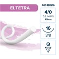 Elemaar ELTETRA 4/0 - шовный материал, 45 см, 3/8, 16 мм, обратно-режущая, 12 шт. 40T4DQ16 - фото 389100