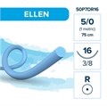 Elemaar ELLEN 5/0 - шовный материал, 75 см, 3/8, 16 мм, колющая, 12 шт. 50P7DR16 - фото 389102
