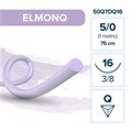 Elemaar ELMONQ 5/0 - шовный материал, 75 см, 3/8, 16 мм, обратно-режущая, 12 шт. 50Q7DQ16 - фото 389131