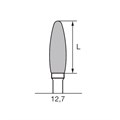 Бор твердосплавный CC 250 MX, олива, прямой наконечник, D=4.0 мм, L=12.7 мм CC-250-MX-104.040 - фото 390795