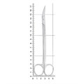 Ножницы хирургические DEAN, двойной изгиб, зубчатые, 17,5 см 19-9* - фото 394827