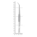 Пинцет микрохирургический, изогнутый 18,0 см, 22-42* 22-42* - фото 398403