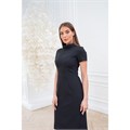 Платье Beauty со стойкой, черный, 42 DRN260-BLK-42 - фото 405413