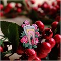 "Значок ""Зуб в цветах""" AW_M1239(pink) - фото 406376