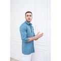 Рубашка мужская, длинный рукав, деним, 54 DRN712-DNM-54 - фото 407641