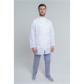 Халат медицинский мужской на молнии, белый, 48 DOCTOR-BIG-5-08-01-4-48 - фото 409013