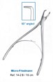 HLW 14-2B - кусачки костные Micro-Friedmann 16 см изогнутые на 90 градусов 14-2B - фото 411602