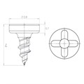 Винт с крестообразным шлицем, D (стержня/шляпки)=1,2/2,8 мм, L=5,2 мм, 15 шт SW-12-45-15 - фото 417426