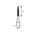 Финишный твердосплавный бор CF 48 L, пламевидный, удлиненный, турбинный наконечник, D=1.2 мм, L=8.0 мм, синий CF-48-L-314.012 - фото 418468
