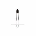 Финишный твердосплавный бор CF 379, олива, угловой наконечник, D=1.8 мм, L=3.5 мм, синий CF-379-204.018 - фото 419086