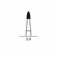 Финишный твердосплавный бор CF 46, пулевидный, турбинный наконечник, D=1.8 мм, L=3.8 мм, синий CF-46-314.018 - фото 419454