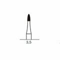 Финишный твердосплавный бор CF 46, пулевидный, турбинный наконечник, D=1.4 мм, L=3.5 мм, синий CF-46-314.014 - фото 419468