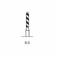 Бор алмазный InteС i 878, торпедовидный, турбинный наконечник, D=1.2 мм, L=8.0 мм, черный i-878-SG-314.012 - фото 419476