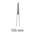 Пинцет анатомический, прямой, тонкий, длина 105 мм BD302R - фото 422964
