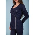 Туника женская с косой молнией, синий, 46 DRN135-BLU-46 - фото 426818