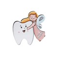 "Значок ""Зубная фея"" блондинка, розовое платье" AW_M9-(blond_pink) - фото 429028