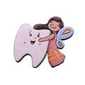 "Значок ""Зубная фея"" брюнетка, розовое платье" AW_M9-(br_pink) - фото 429054