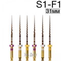 Ultratapers Gold 31мм, набор: S1-F1 (S1x2, S2x2, F1x2), стерильные машинные файлы, никель-титан, (6шт.).Eurofile 1231919263 - фото 439192