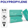 Шовный материал POLYPROPYLENE 5/0_75_16, нерассасывающаяся, 3/8, обратно-режущая (12 шт.), SUTURA 1231918995 - фото 450375