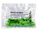 Клинья деревянные зеленые Wood Wedges,13 мм. 100 шт./5013S/Polydentia 0001911750 - фото 454505