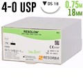 Резолон 4-0 USP, 0.75 м, 18 мм, 36шт, синий 1231915021 - фото 462567