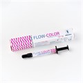 FLOW-COLOR – светоотверждаемый, микрогибридный, цветной композит, розовый, шприц 1 г st657543 - фото 469453