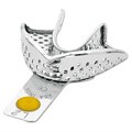 Asa Dental 2804-L2 - ложка слепочная нижняя малая (XS) с перфорацией с бортиками, с цветной кодировкой (жёлтая) 2804-L2 - фото 471267