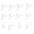 Asa Dental 2852-12 - ложка слепочная, набор 12 штук, пластиковая, с перфорацией, без бортиков, автоклавируемая, состав: 8 полных ложек, 4 половинки 2852-12 - фото 471308