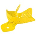 Asa Dental 2814-L1 - ложка слепочная нижняя малая (S) с перфорацией без бортиков, алюминий (желтая) 2814-L1 - фото 471350