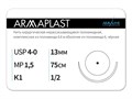 Нерассасывающаяся нитьARMAPLAST/Армапласт (4-0) 75 см - материал хирургический шовный стерильный с атравматической колющей иглой N4157513111-уп - фото 482793
