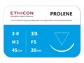 Пролен 45 смW8684 Пролен 3/0, обратно-режущая игла 26 мм, 45 см, 3/8 окр, ETHICON (США) W8684 - фото 482921