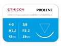 W8683 Пролен 4/0, обратно-режущая игла 19 мм, 45 см, 3/8 окр, ETHICON (США) W8683 - фото 482931