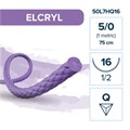 Elemaar ELCRYL 5/0 - шовный материал, 75 см, 1/2, 16 мм, обратно-режущая, 12 шт. 50L7HQ16 - фото 487301