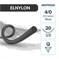 Elemaar ELNYLON 4/0 - шовный материал, 75 см, 3/8, 20 мм, обратно-режущая, 12 шт. 40N7DQ20 - фото 487319