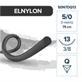 Elemaar ELNYLON 5/0 - шовный материал, 75 см, 3/8, 13 мм, обратно-режущая, 12 шт. 50N7DQ13 - фото 487328