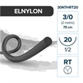 Полиамид ELNYLON — нерассасывающаяся нить, 1/2, таперкат 20 мм, толщина 3/0 (2), 75 см, 12 шт 30N7HRT20 - фото 487334