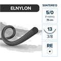 Elemaar ELNYLON 5/0 - шовный материал, 75 см, 3/8, 13 мм, колющая игла с квадратным телом, 12 шт. 50N7DRE13 - фото 487340