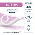 Elemaar ELTETRA 4/0 - шовный материал, 45 см, 3/8, 16 мм, обратно-режущая, 12 шт. 40T4DQ16 - фото 487363