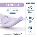 Elemaar ELMONQ 4/0 - шовный материал, 75 см, 1/2, 13 мм, колющая игла с квадратным телом, 12 шт. 40Q7HRE16 - фото 487381