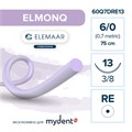 Моноквик ELMONQ — рассасывающаяся нить, 3/8, колющая игла с квадратным телом 13 мм, толщина 6/0 (0,7), 75 см, 12 шт 60Q7DRE13 - фото 487402