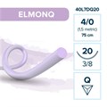 Elemaar ELMONQ 4/0 - шовный материал, 75 см, 3/8, 20 мм, обратно-режущая, 12 шт. 40Q7DQ20 - фото 487408