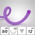 Шовный материал Лактисорб A 5/0 braided RR 16 mm 1/2 75 cm (12 шт), PGL5RR1612-12-75 PGL5RR1612-12-75 - фото 489550