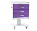 Дентис СМП-В4П1 - столик медицинский подкатной, 4 выдвижных ящика, 1 полка 022634 - фото 499793