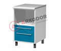 Arkodor AR-09 - металлическая тумба с двумя выдвижными ящиками и местом для оборудования, 1 розетка AR-09 - фото 500007